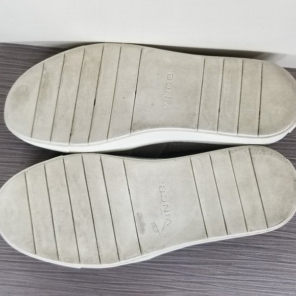 Vince Blair 5 Slip-On Perforated Sneaker, Taupe Leather, Womens Size 5.5 M - Picture 9 of 10